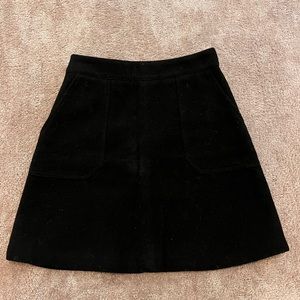 Faux Wool Mini Skirt with Pockets